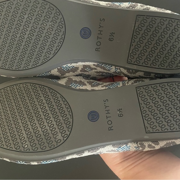 Rothy's Gray and Blue Flats with Animal Print - Picture 4 of 4